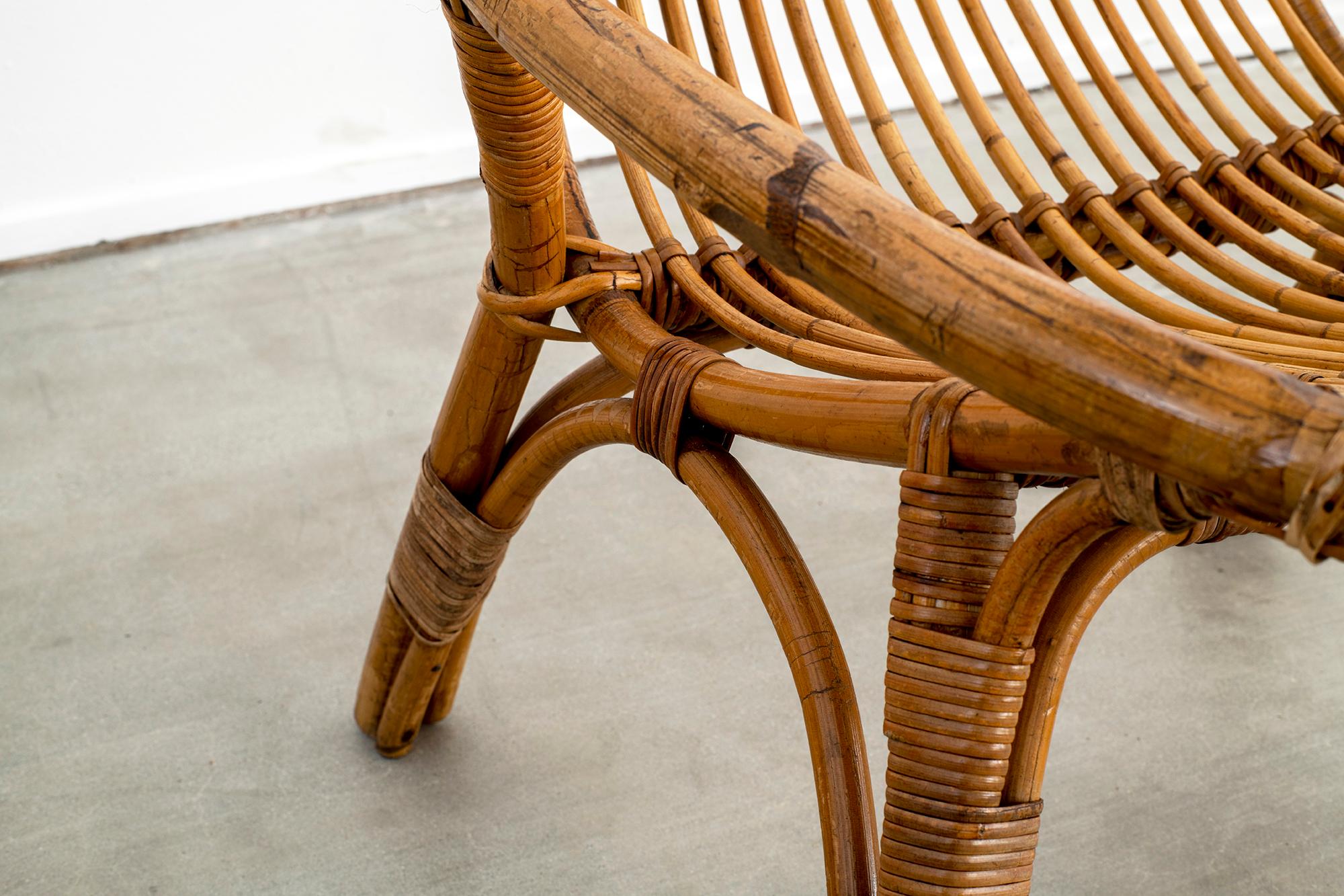 Italian Rattan and Bamboo Chairs 12
