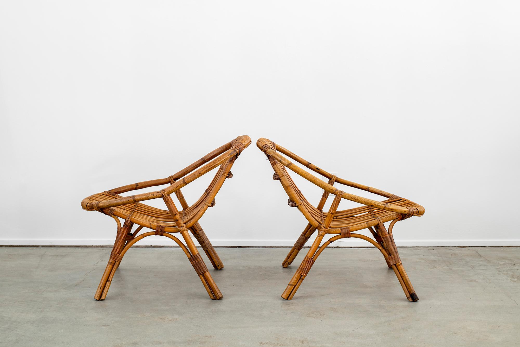 Italian Rattan and Bamboo Chairs 2