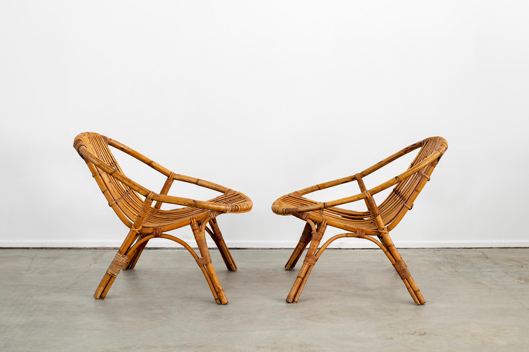 Italian Rattan and Bamboo Chairs 5