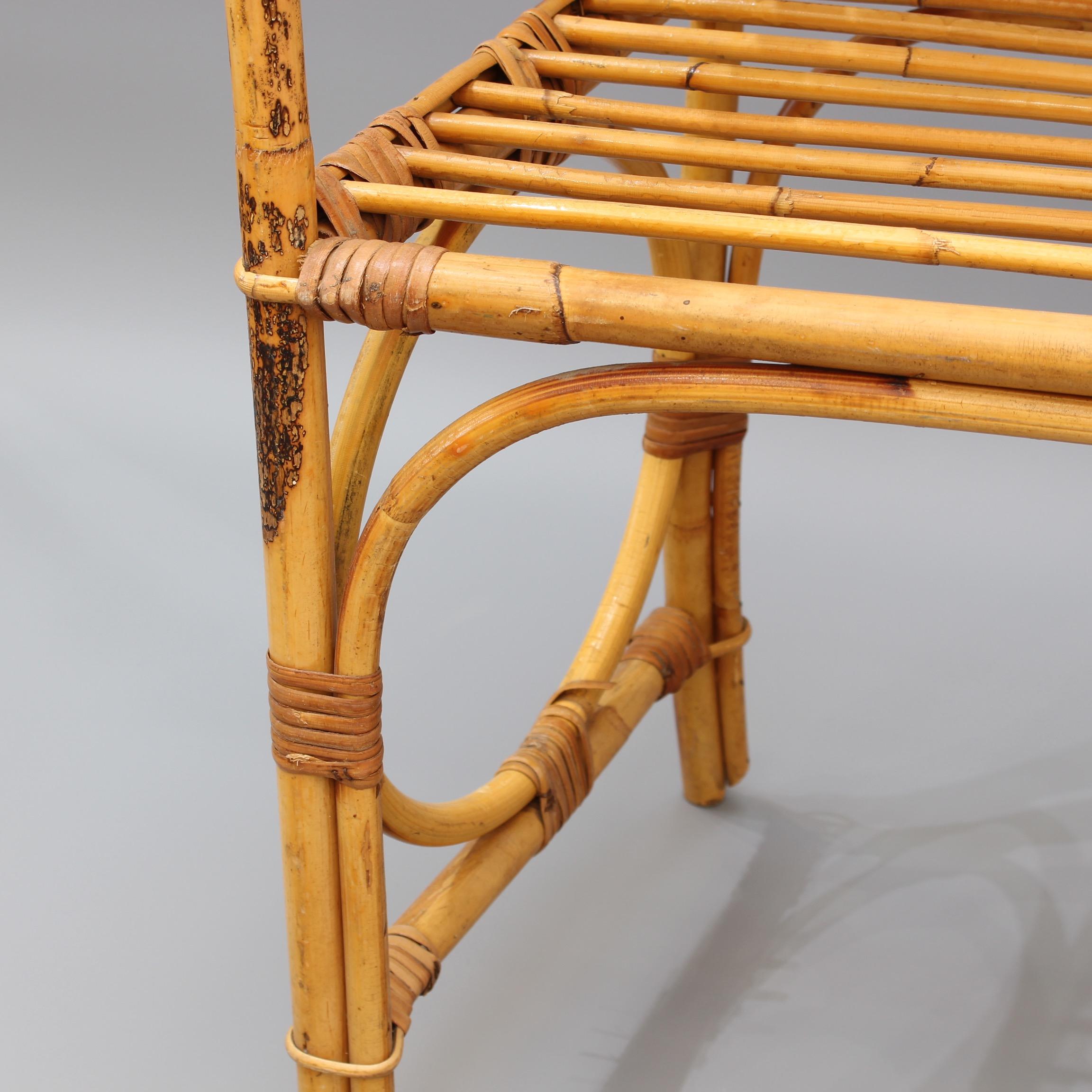 Italian Rattan and Bamboo Console Table, circa 1960s In Good Condition In London, GB