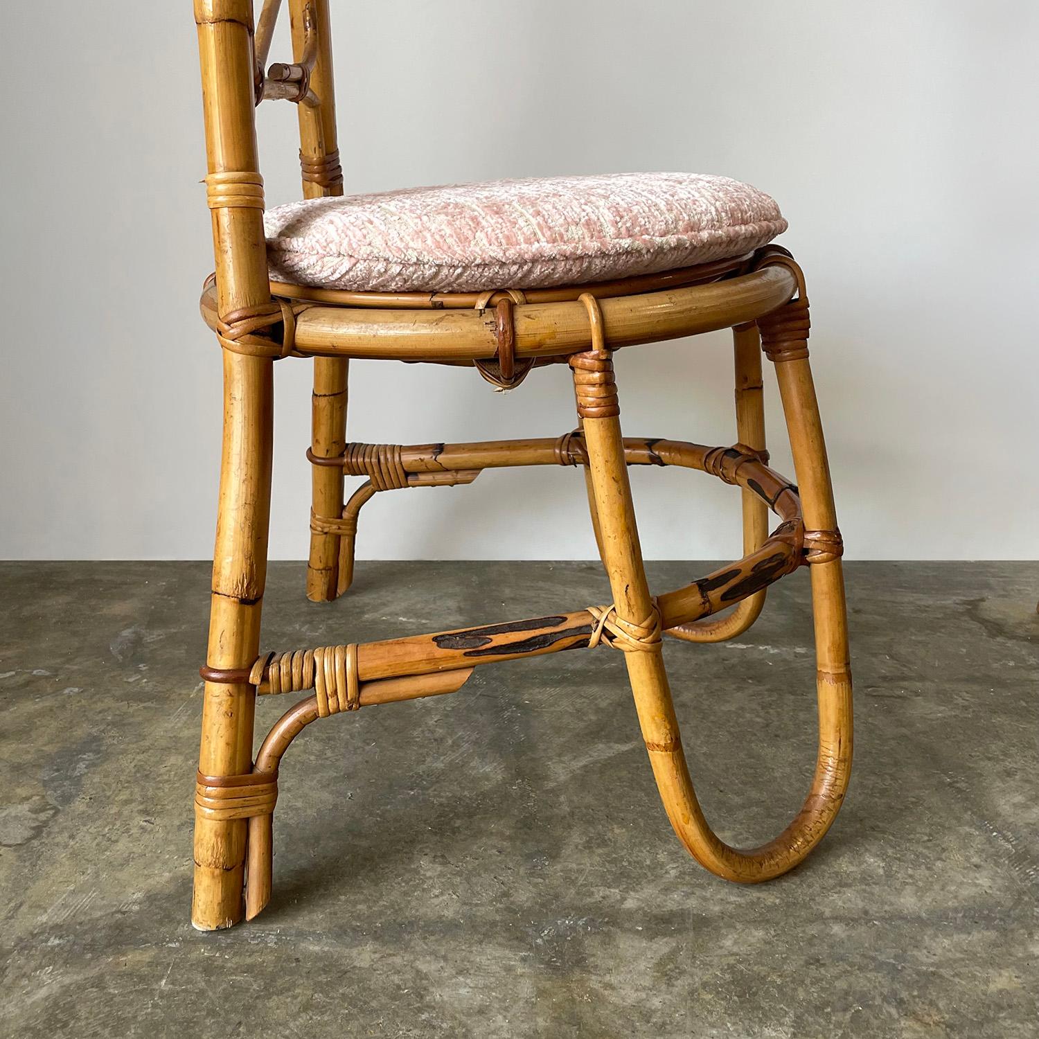 high back bamboo chair