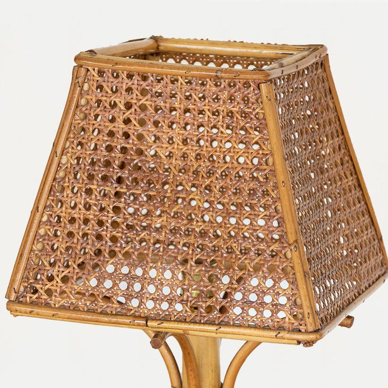 Italian Rattan and Cane Lamp at 1stDibs