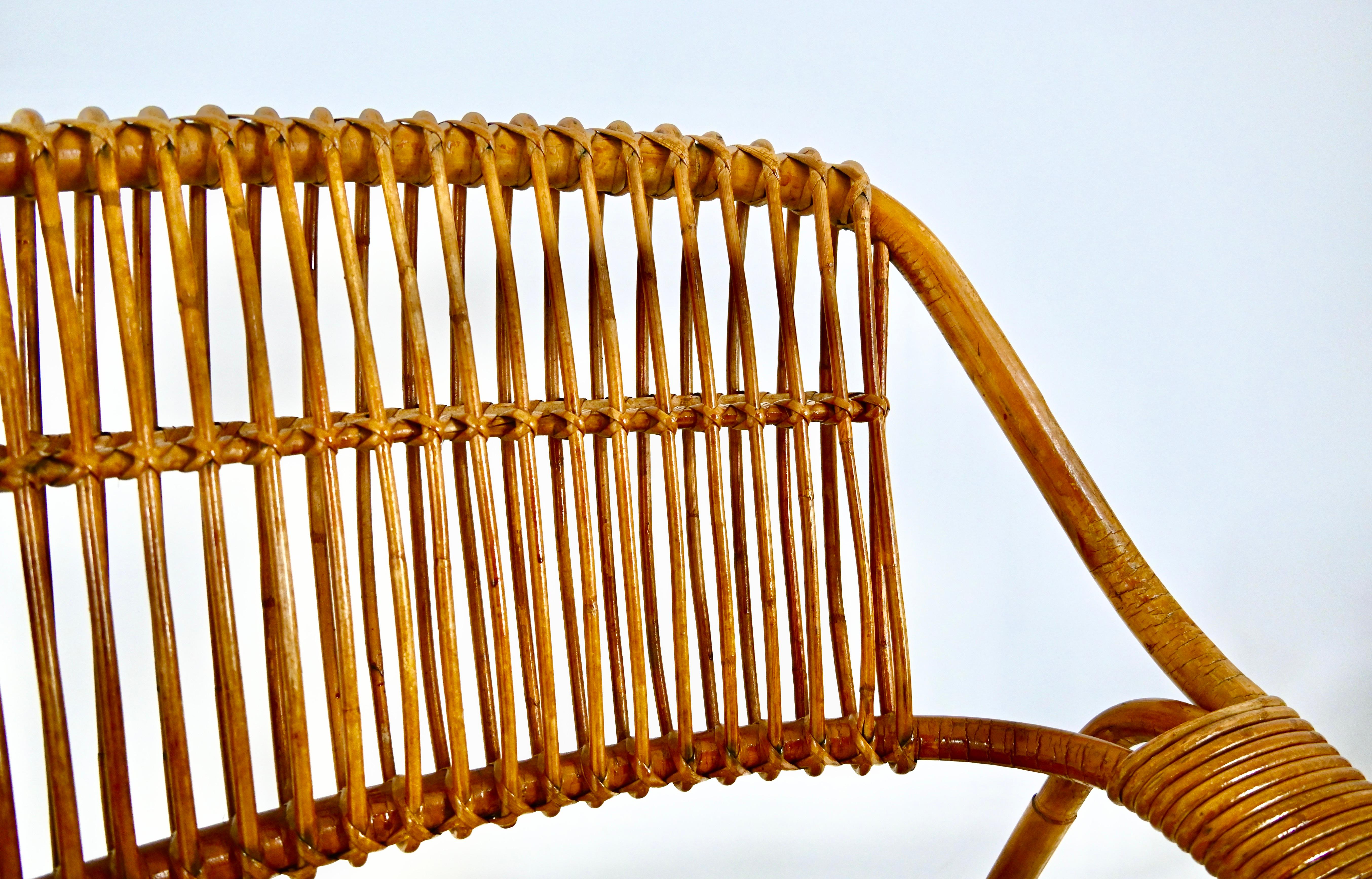 Italian Rattan Armchairs, 1960s, set of 2 en vente 3