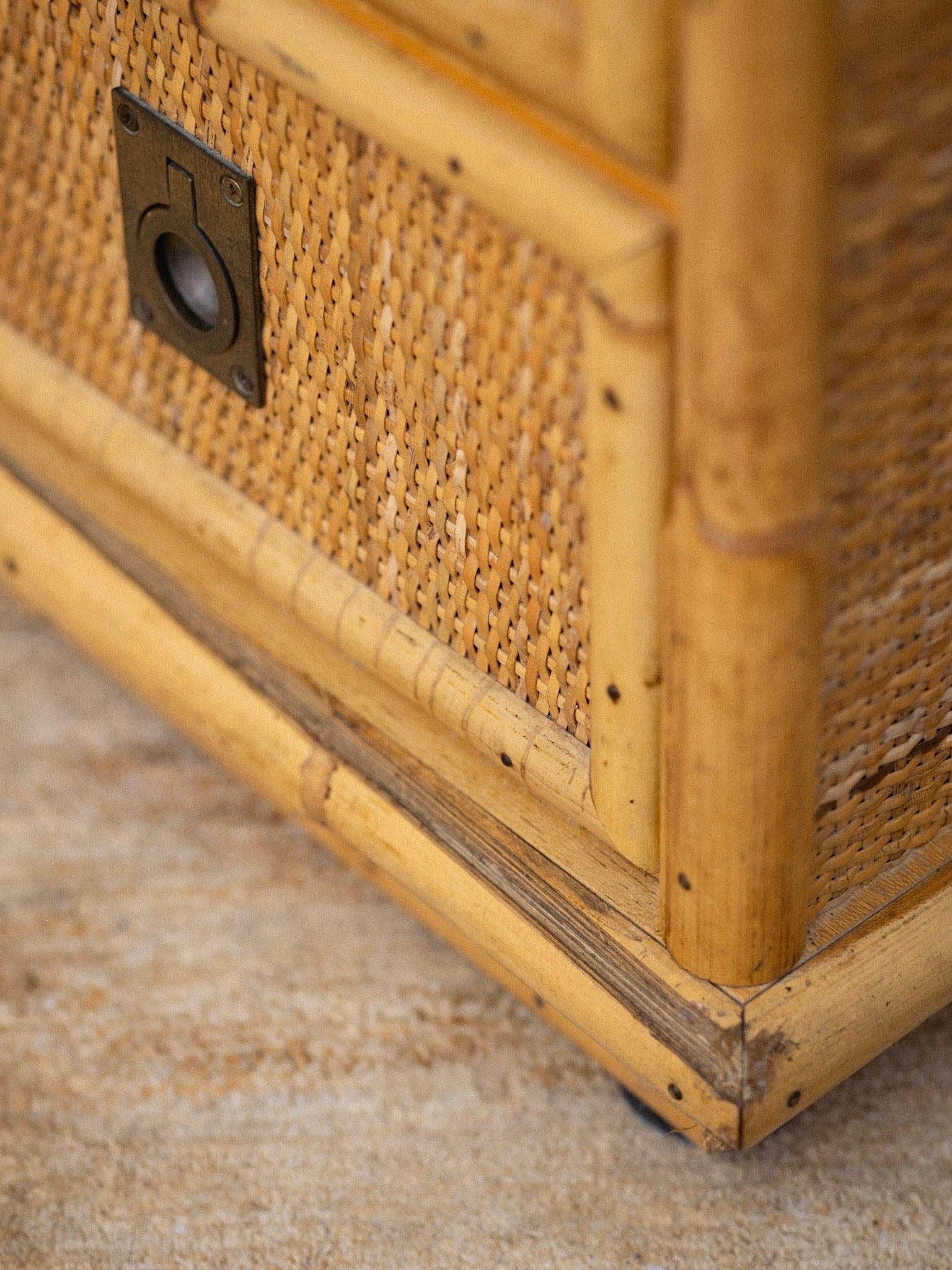 Italian Rattan Chest of Drawers by Dal Vera 2