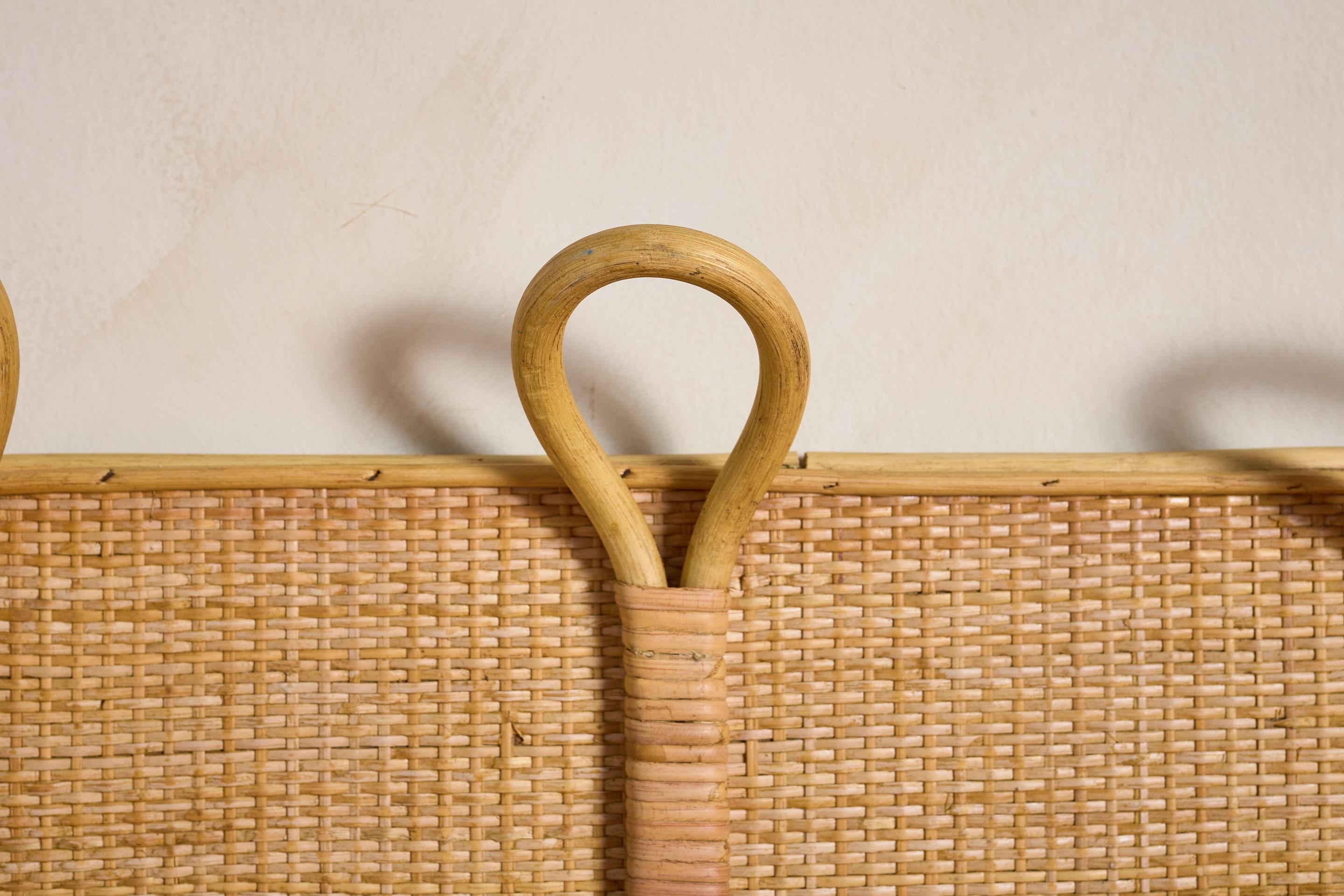 Italian Rattan Coat Rack For Sale 4