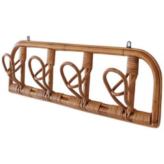 Italian Rattan Coat Rack