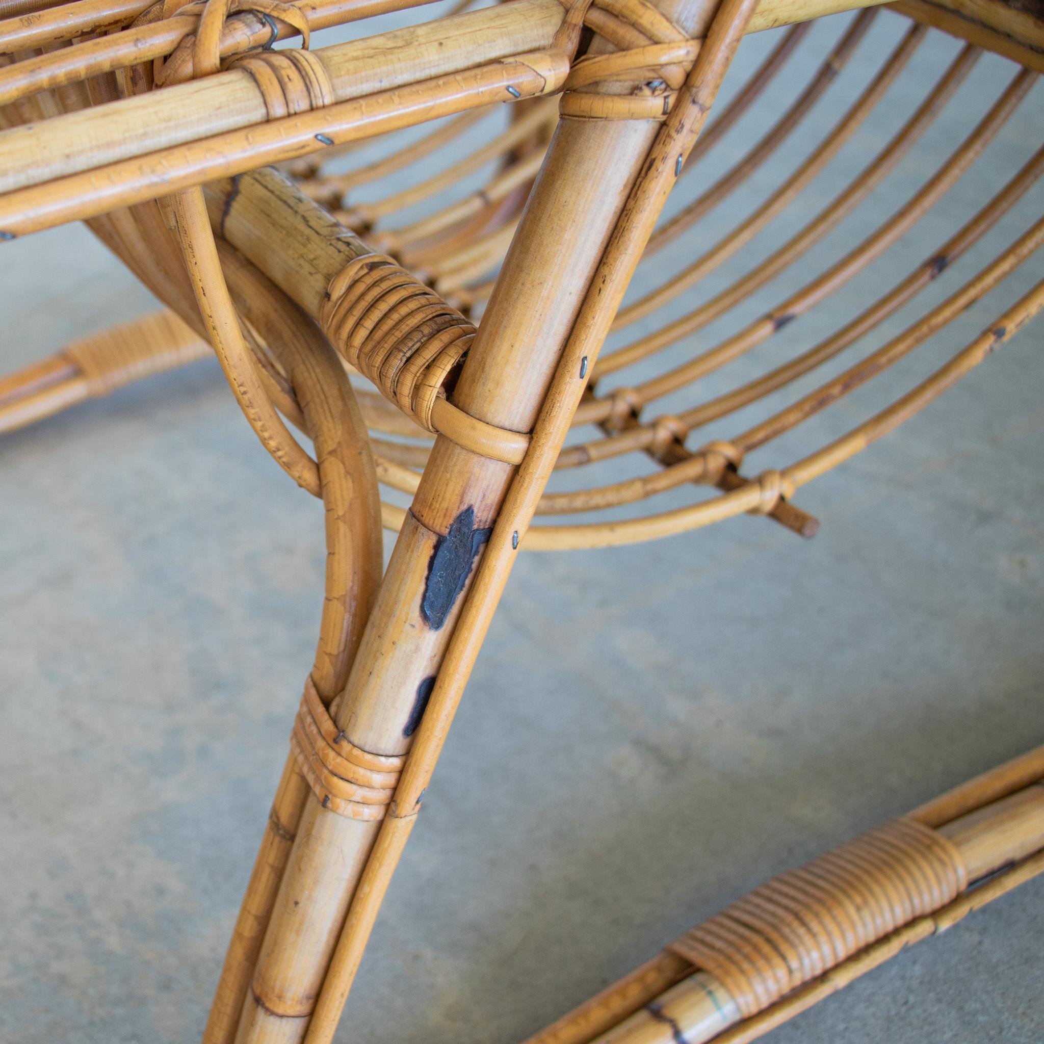 Italian Rattan Coffee Table 5
