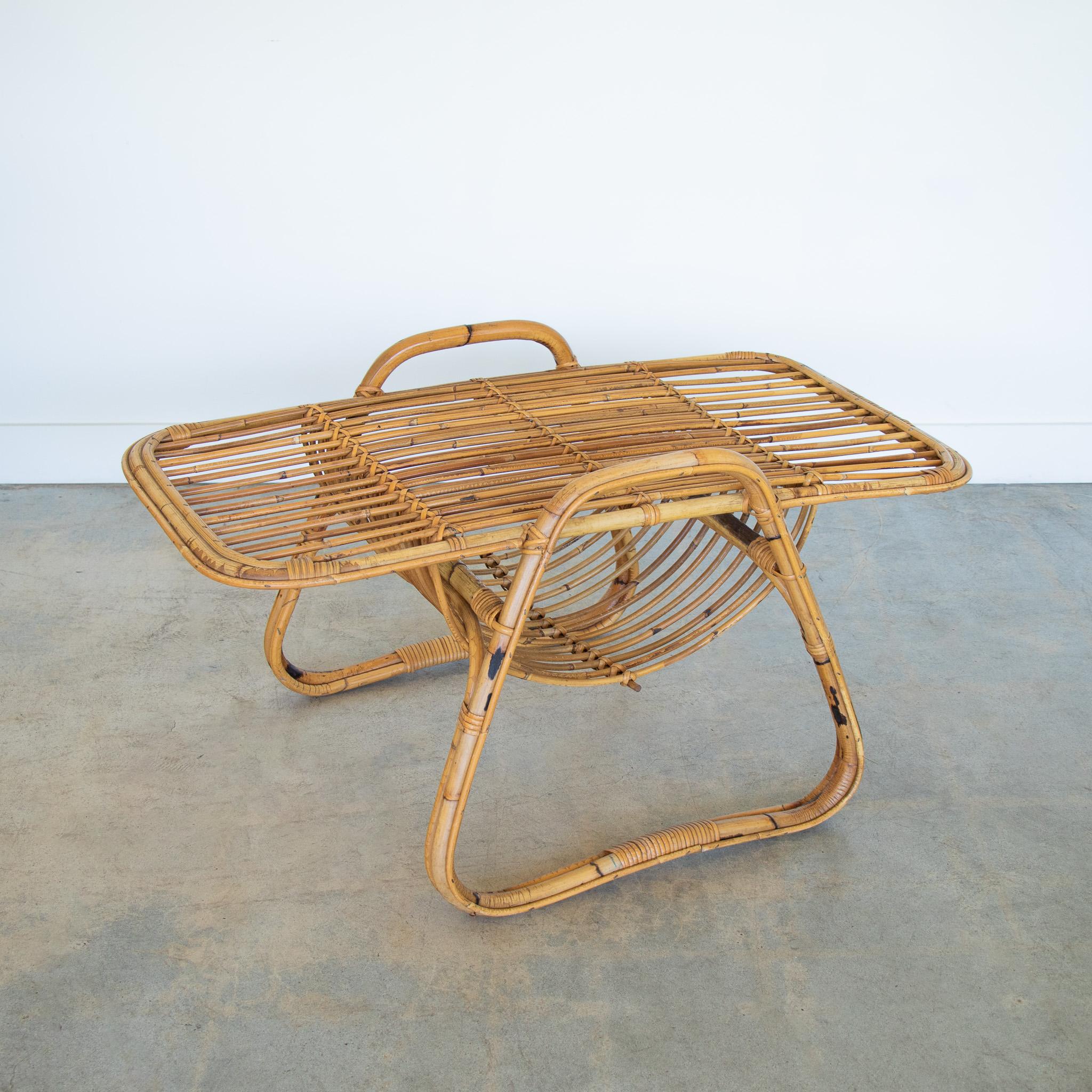 Italian Rattan Coffee Table 2