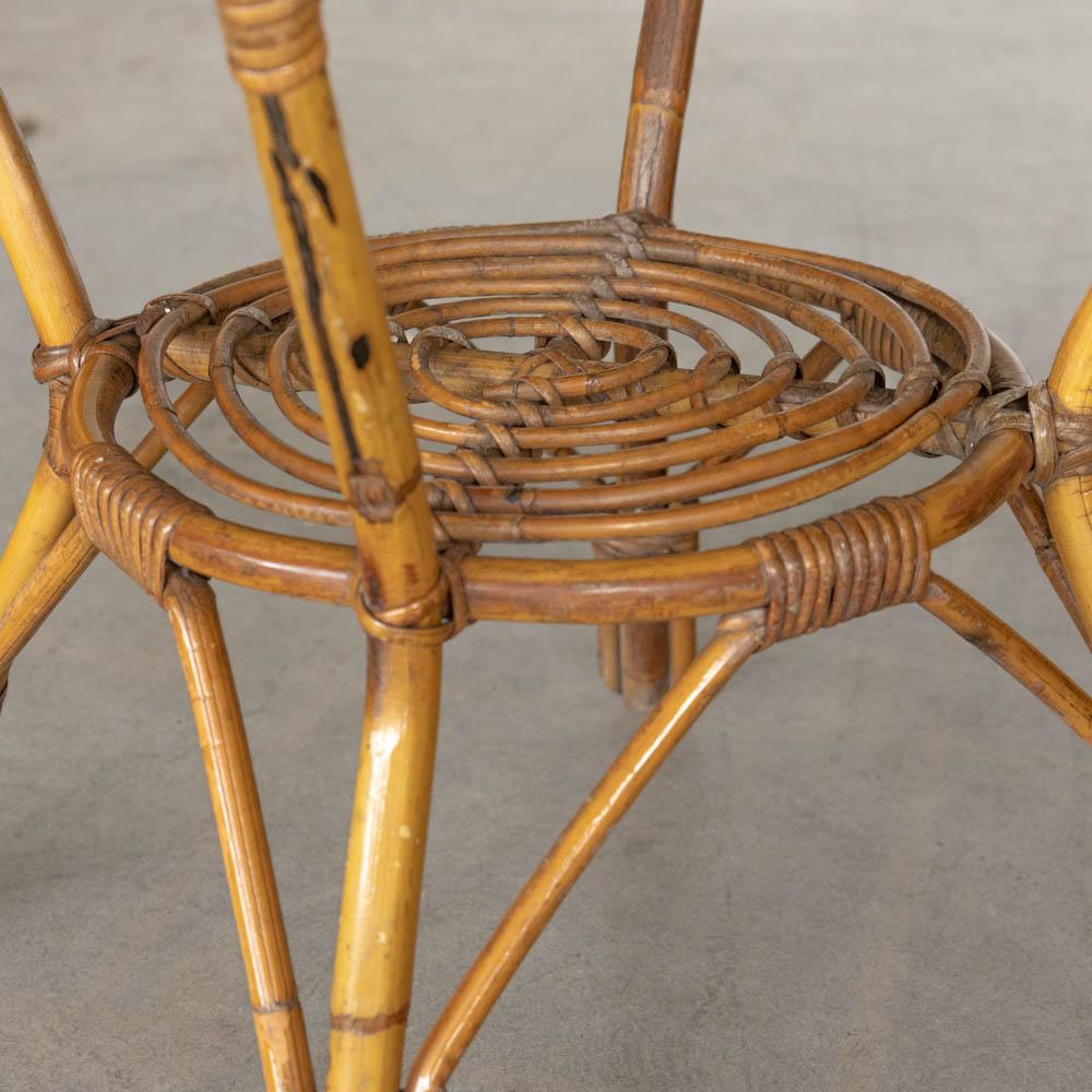 Italian Rattan Gueridon Table For Sale 10