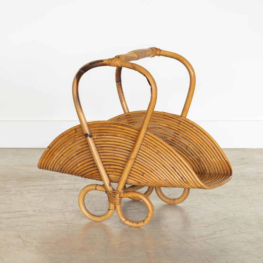 XX secolo Portariviste in rattan italiano in vendita