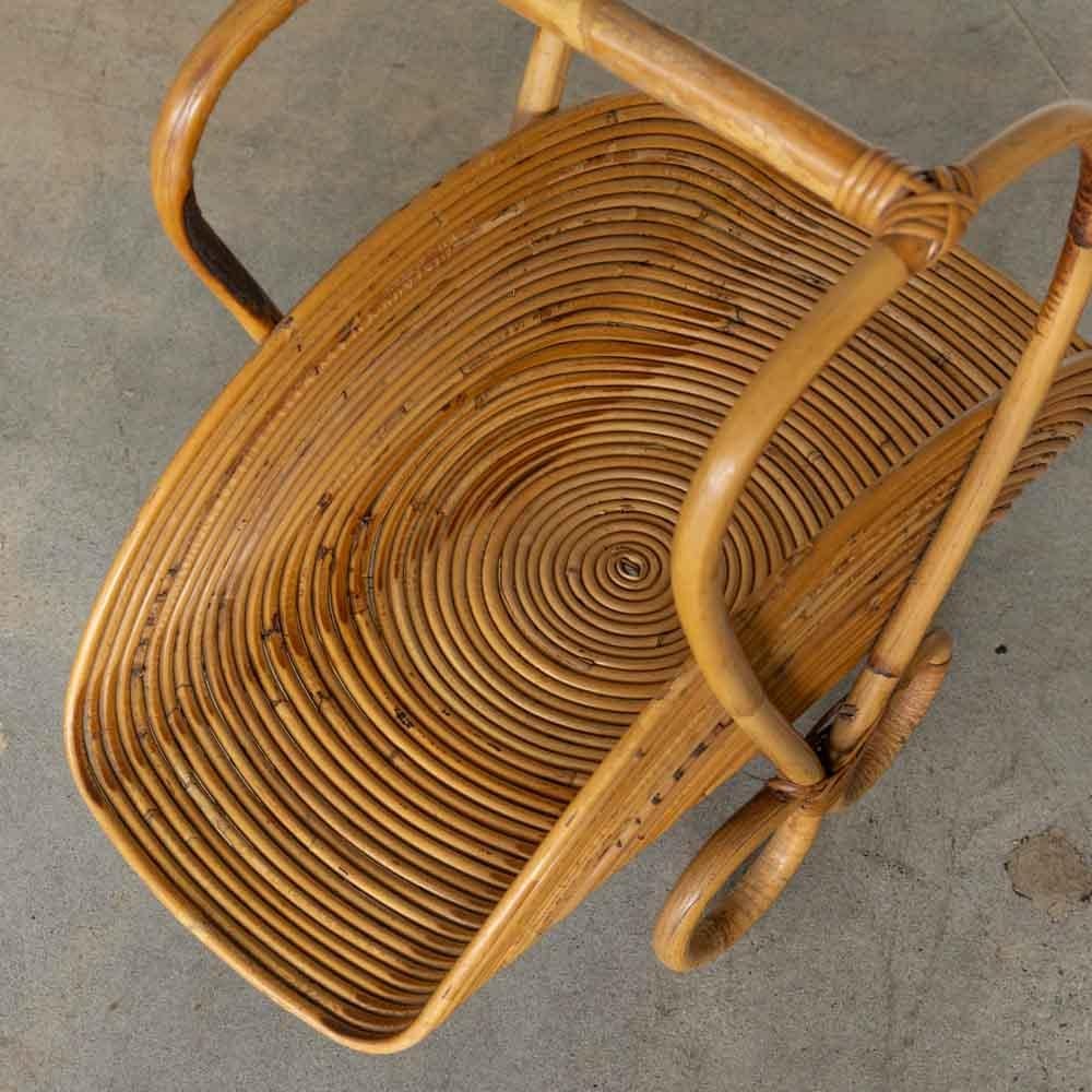 Portariviste in rattan italiano in vendita 2