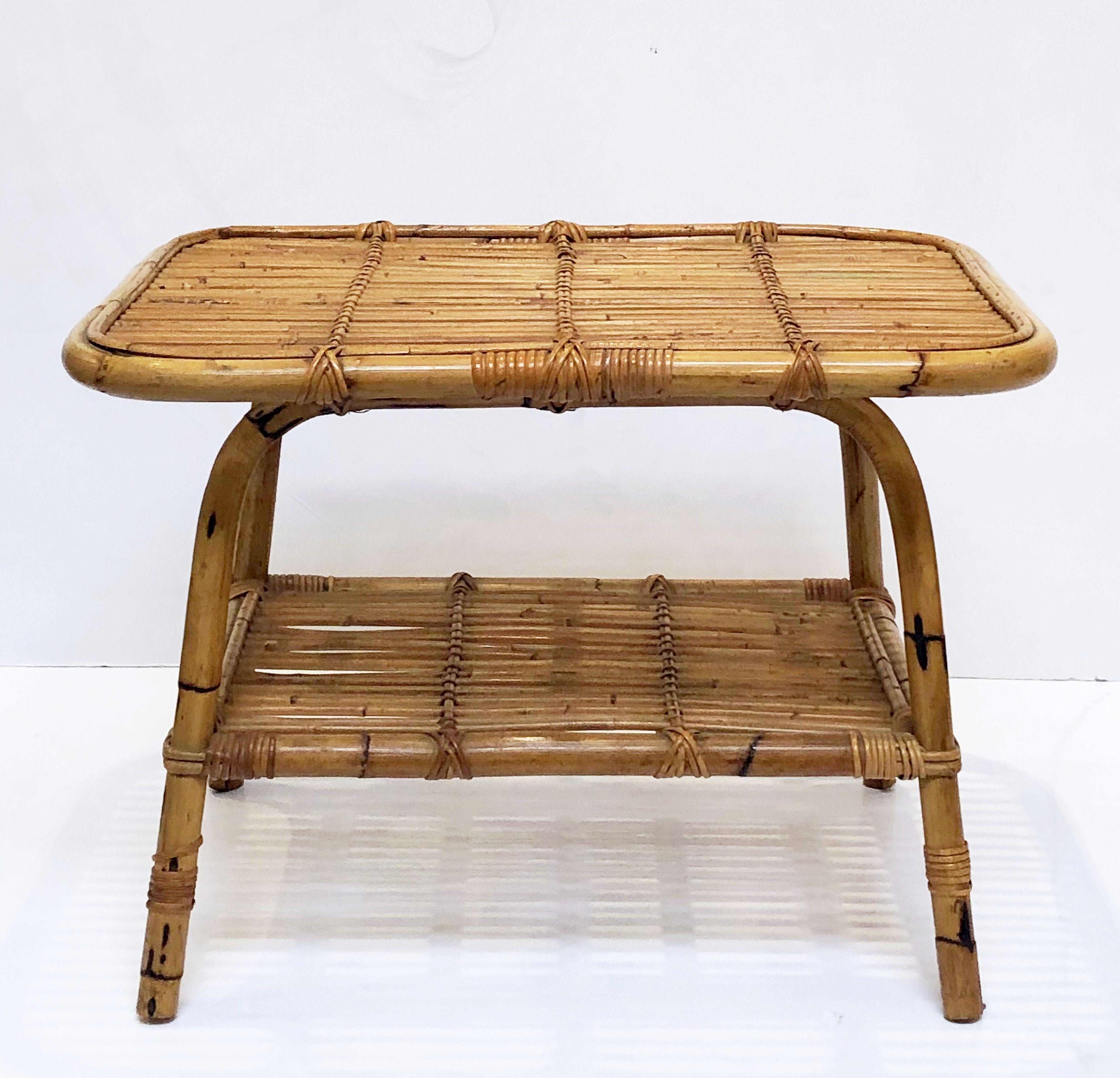 rattan accent tables