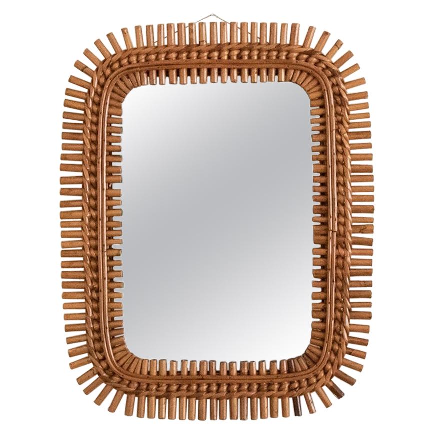 Italian Rattan Mirror