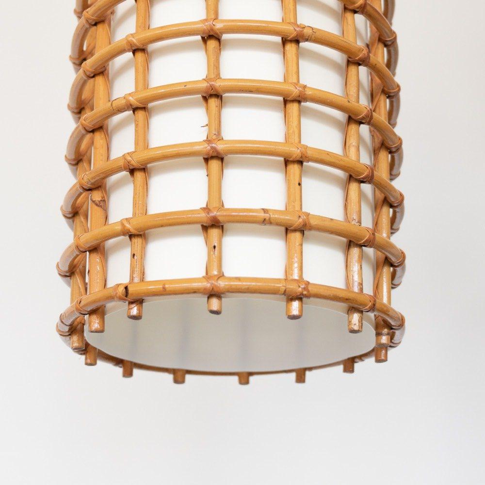 Italian Rattan Pendant Light  For Sale 5