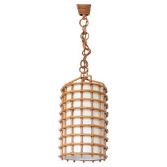 Italian Rattan Pendant Light