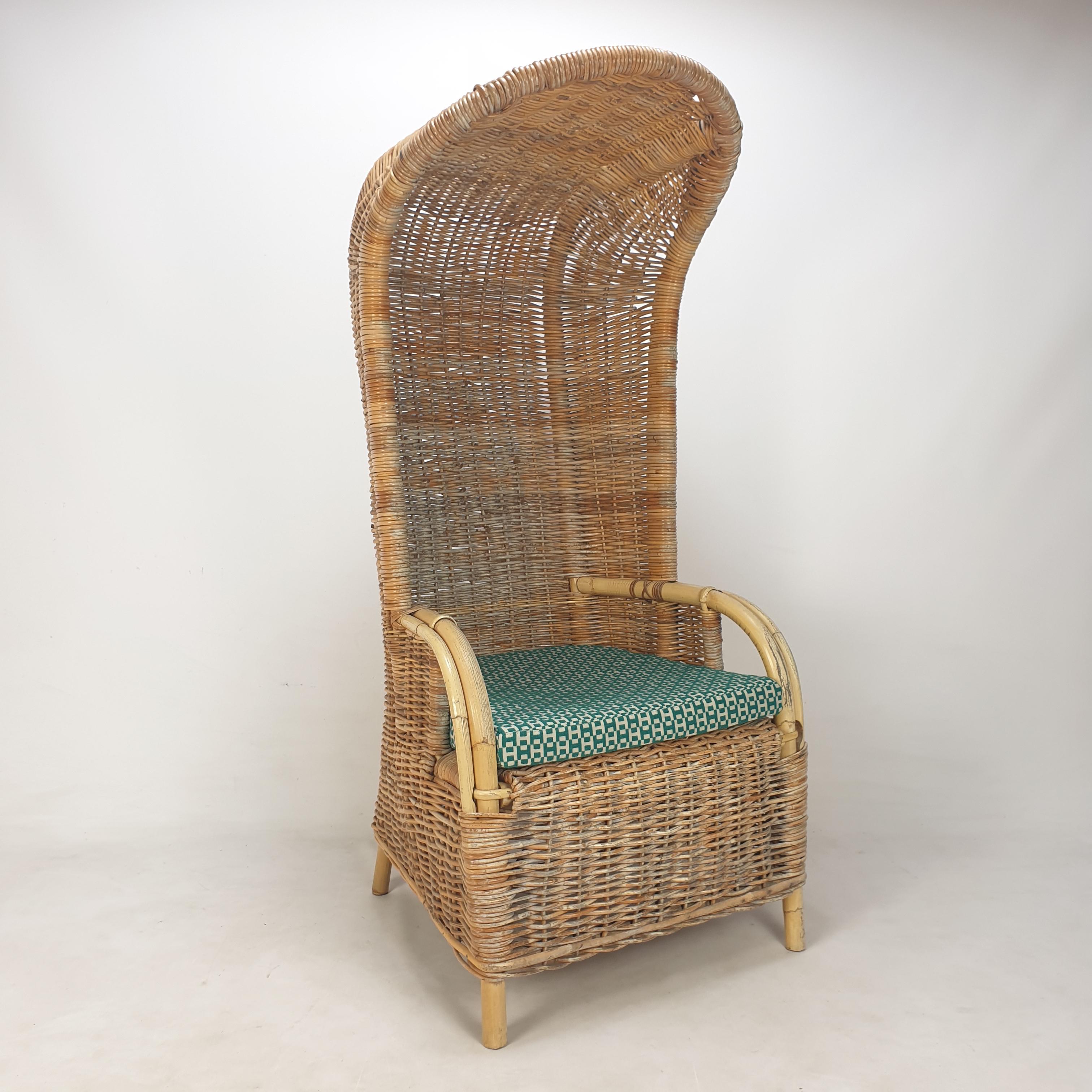wicker chair 70s
