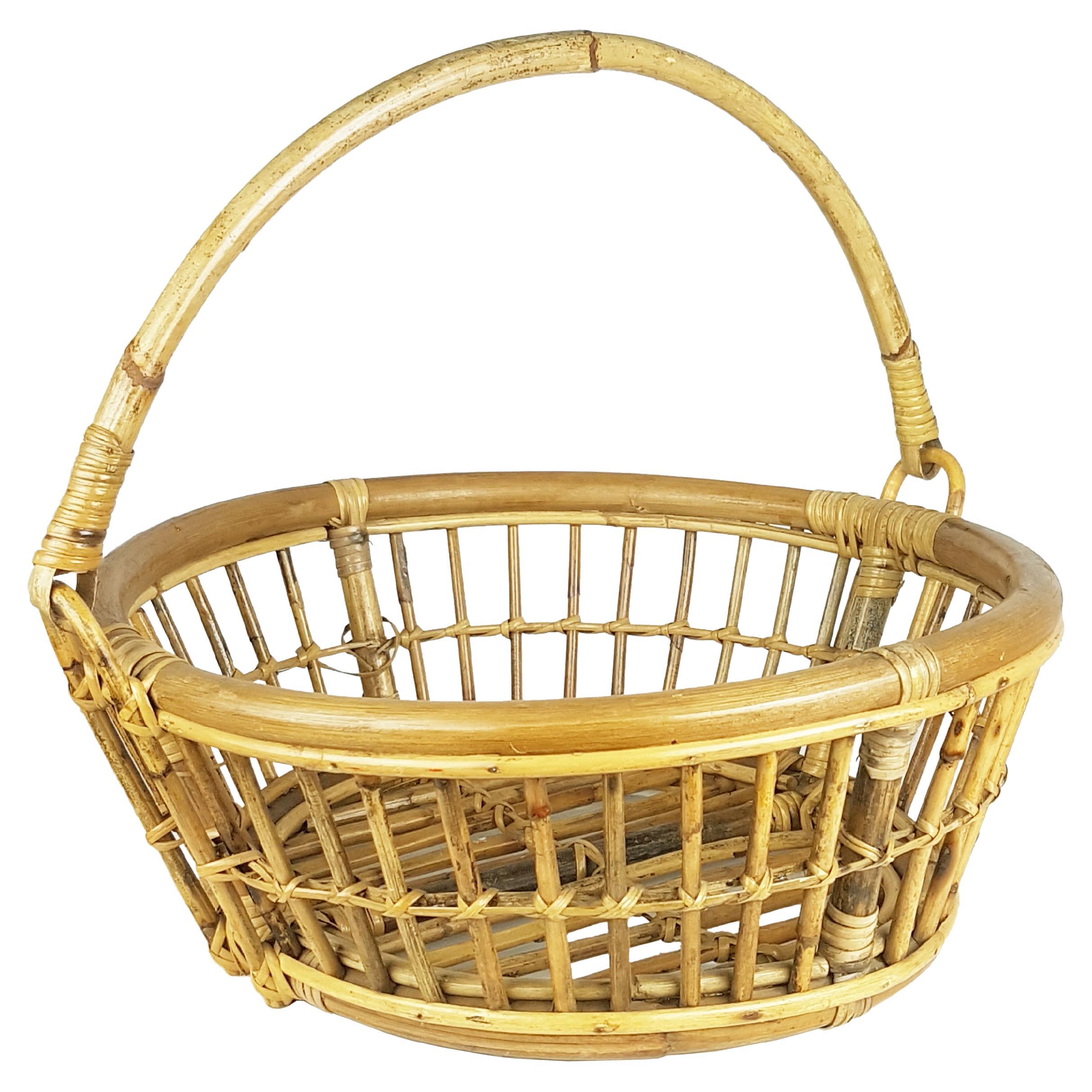 Brass Chrome Basket Magazine Rack, Italy, circa 1970 For Sale at 1stDibs