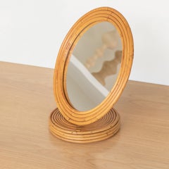 Italian Rattan Vanity Mirror