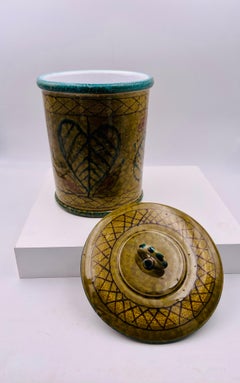 Italian Raymor Hand Painted Ceramic Canister