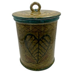 Vintage Italian Raymor Hand Painted Ceramic Canister