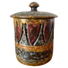 Italian Raymor Hand Painted Ceramic Canister