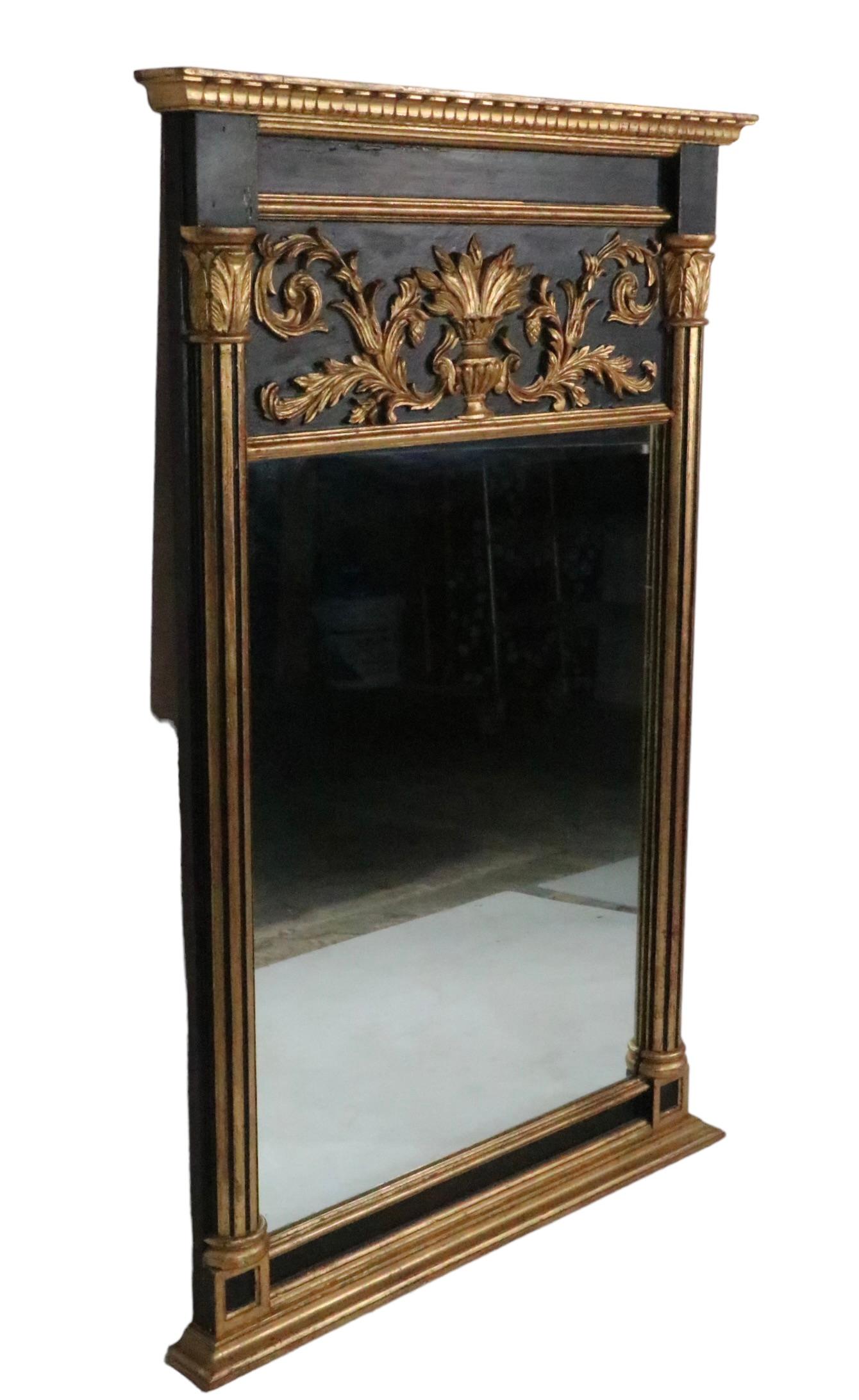 Italian Recency Style Gilt Frame  Trumeau Mirror  For Sale 4