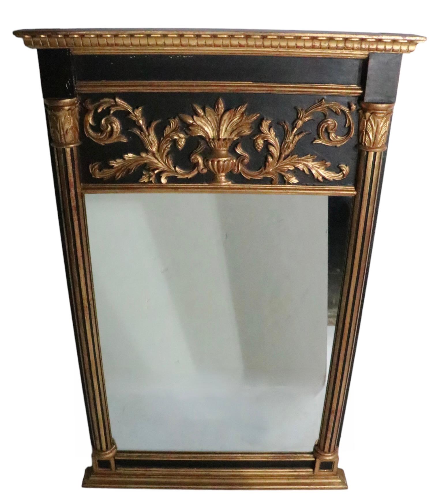 Italian Recency Style Gilt Frame  Trumeau Mirror  For Sale 6