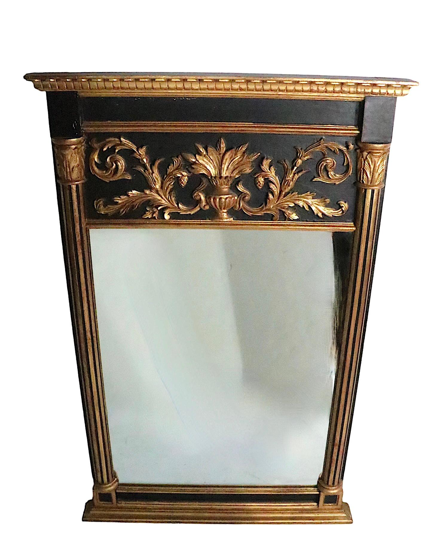 Italian Recency Style Gilt Frame  Trumeau Mirror  For Sale 7
