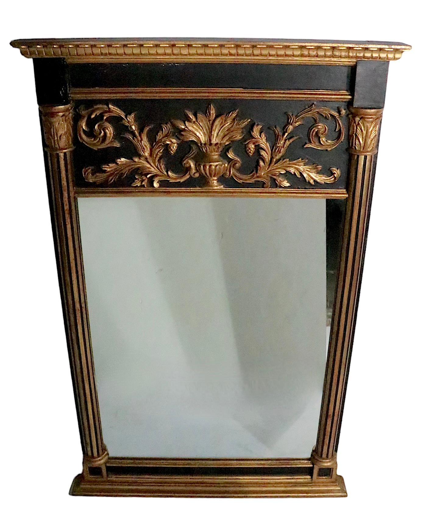Italian Recency Style Gilt Frame  Trumeau Mirror  For Sale 8