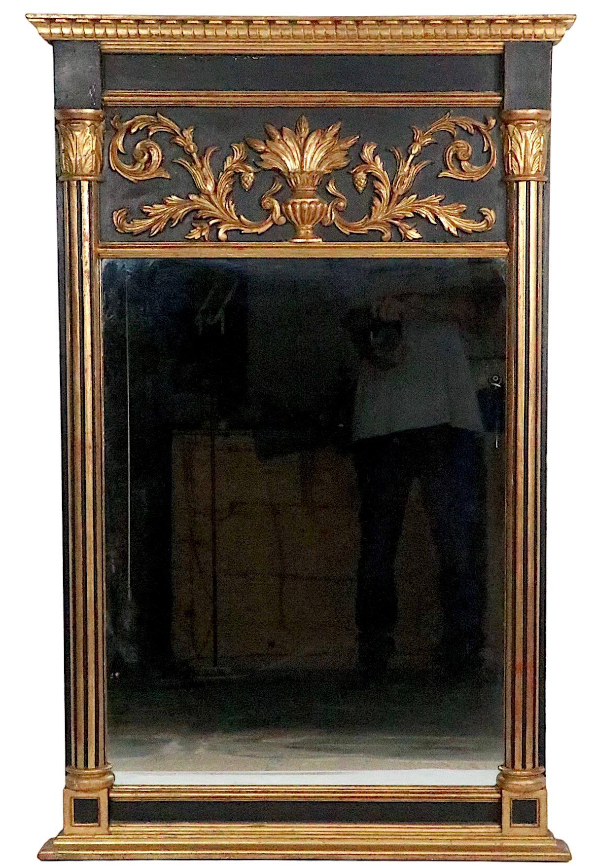 20th Century Italian Recency Style Gilt Frame  Trumeau Mirror  For Sale
