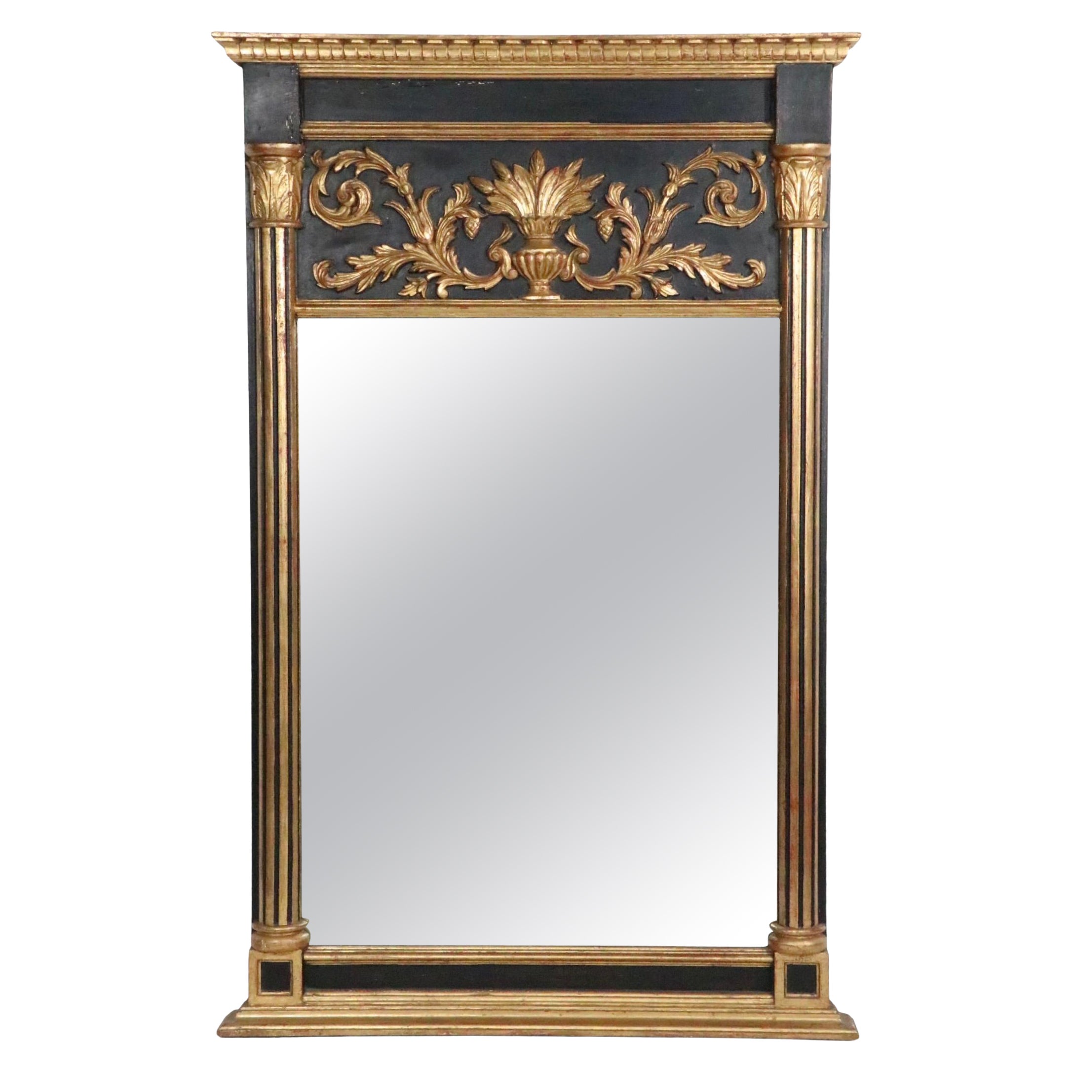Italian Recency Style Gilt Frame  Trumeau Mirror