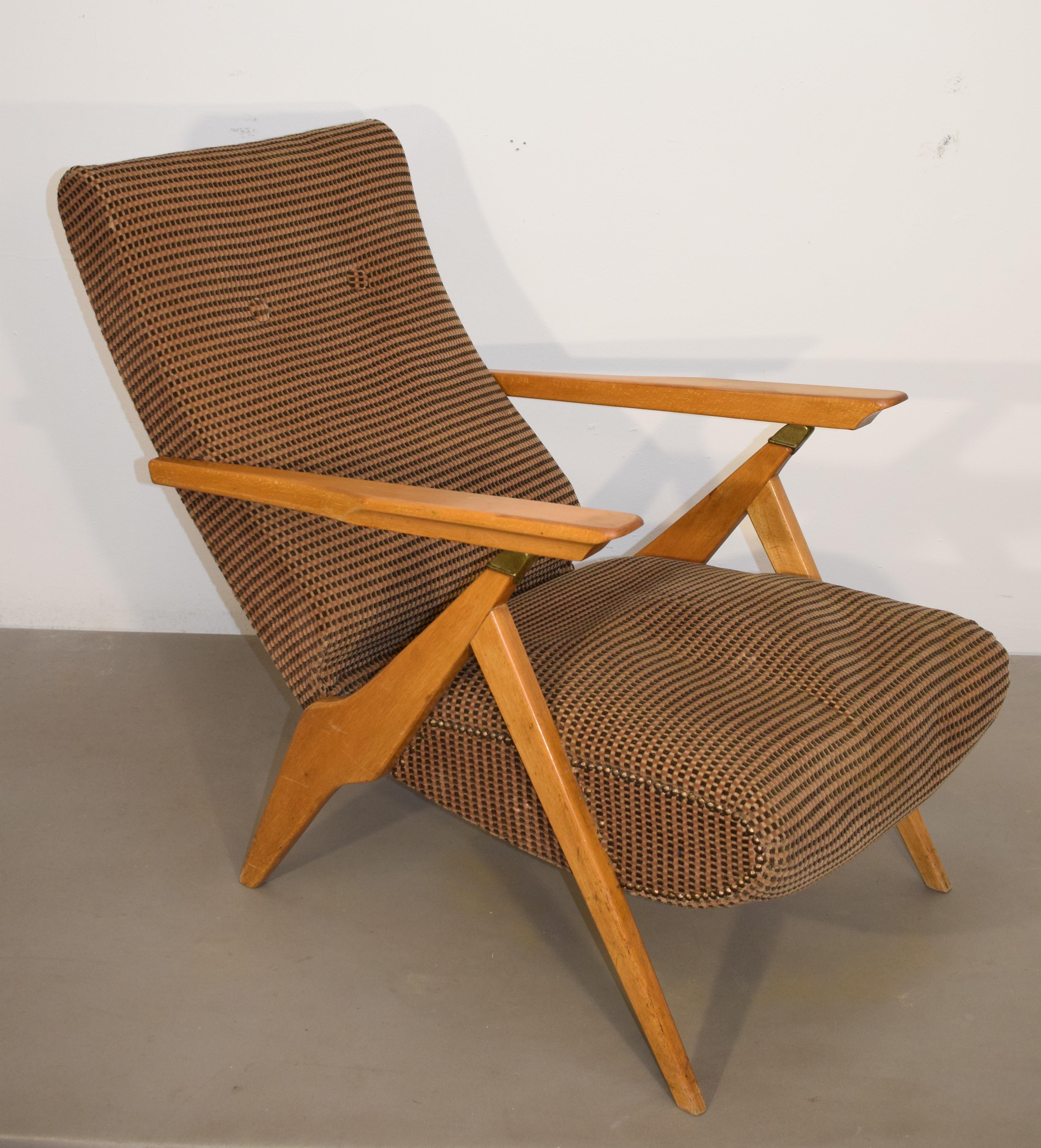 Italian reclining armchair by Antonio Gorgone, 1950s  For Sale 1