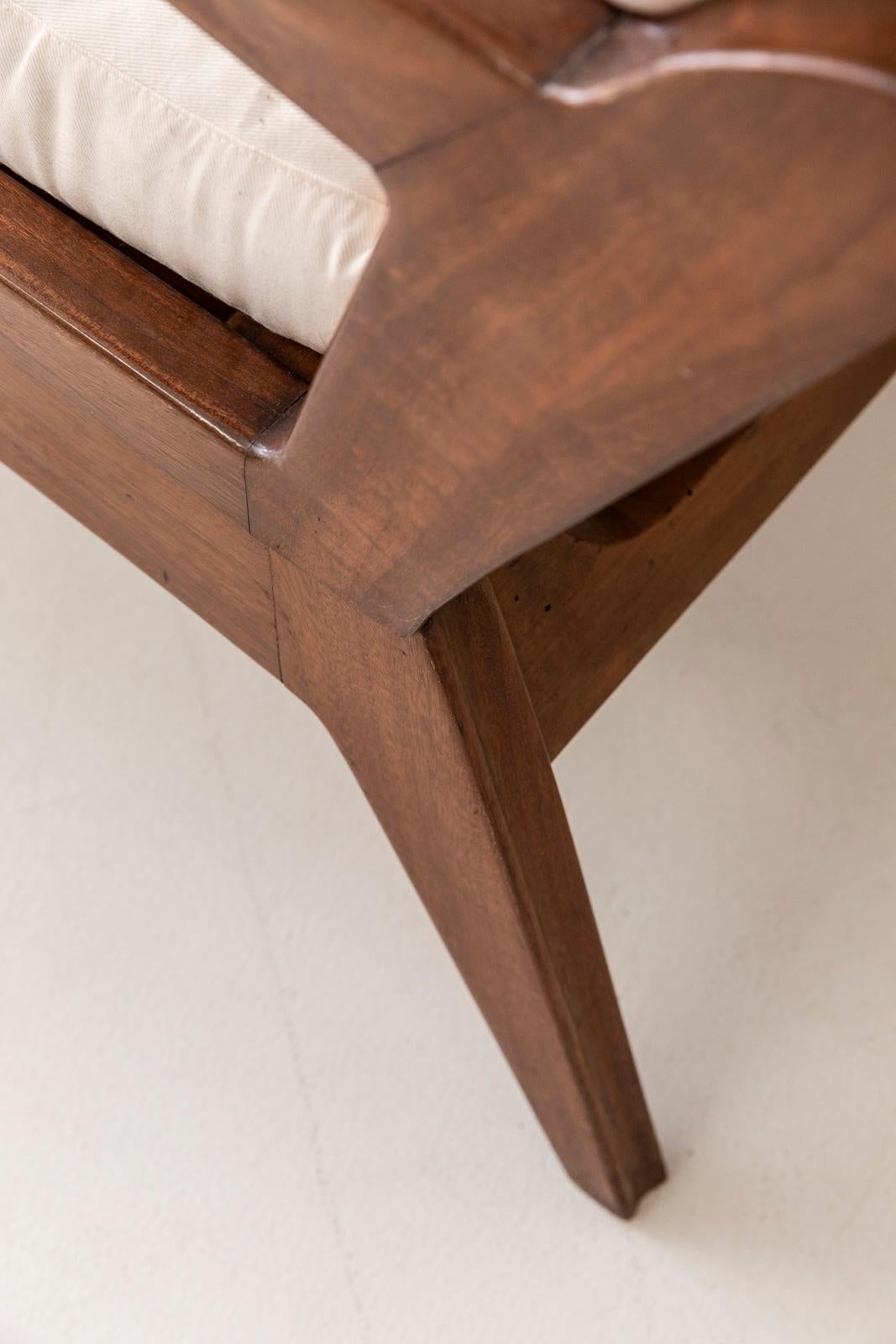 Wood Italian Reclining Armchair For Sale