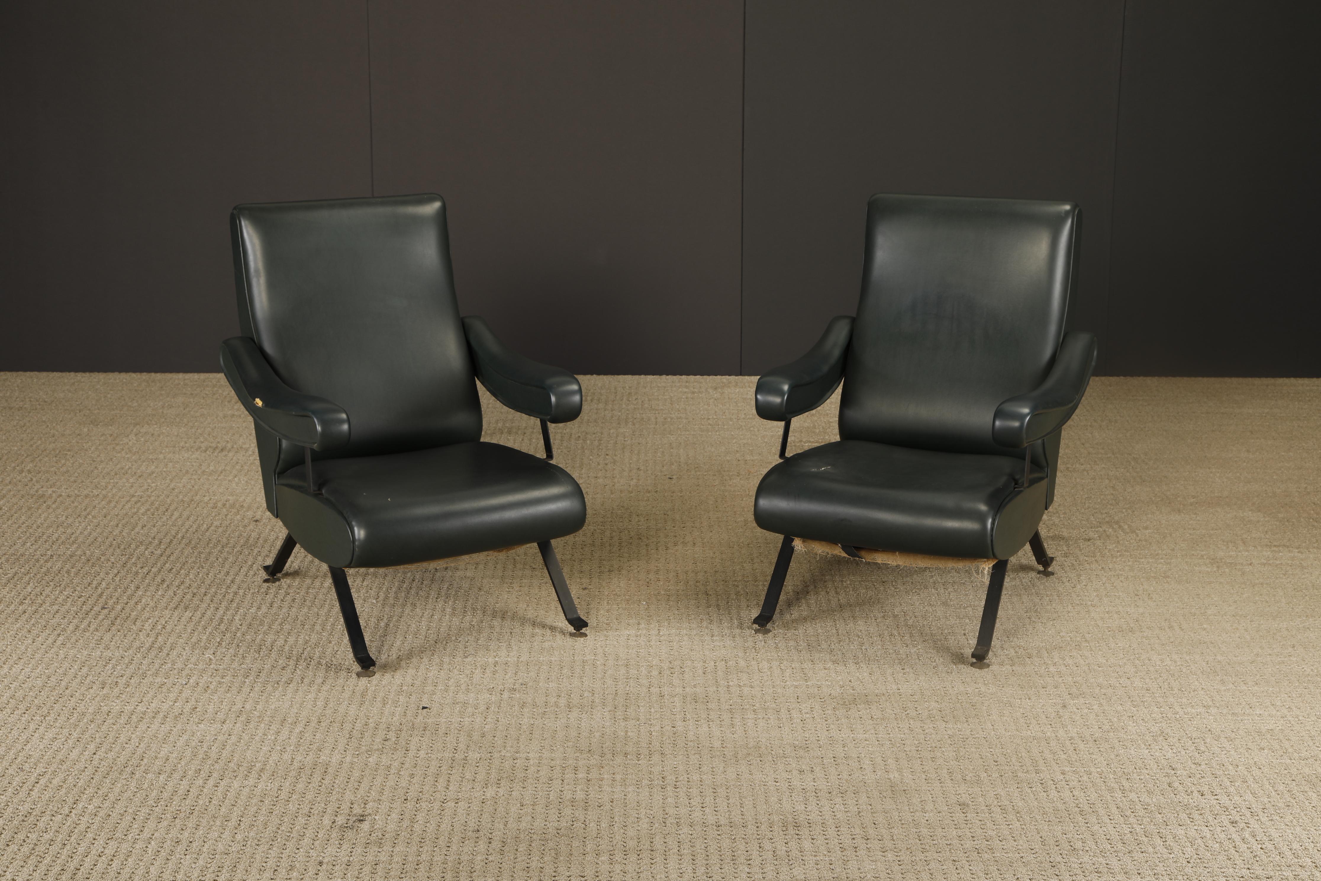 Sillones reclinables italianos Atribuidos a Nello Pini para Novarredo, c 1959 Italiano en venta