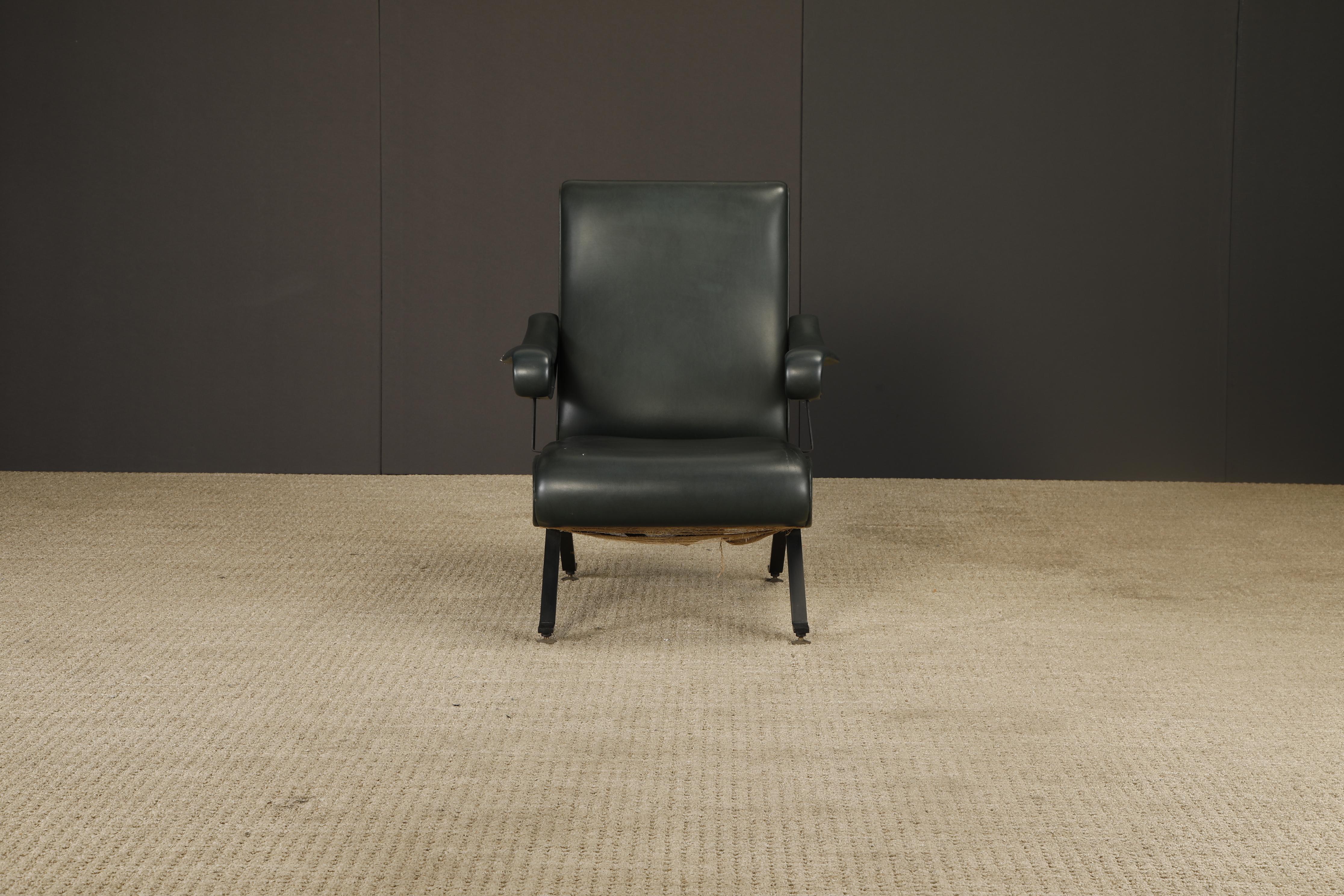 Sillones reclinables italianos Atribuidos a Nello Pini para Novarredo, c 1959 Acero en venta