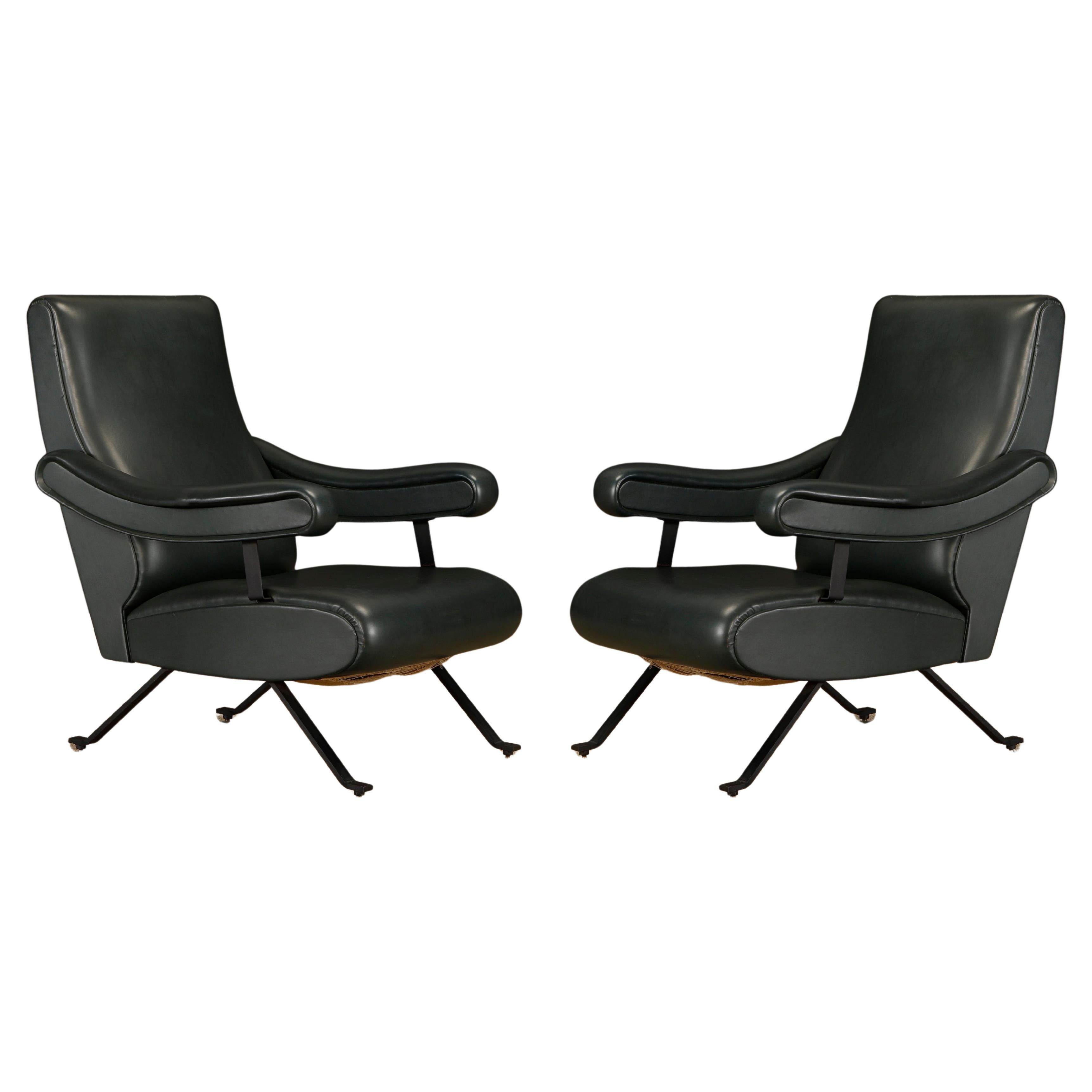 Sillones reclinables italianos Atribuidos a Nello Pini para Novarredo, c 1959 en venta