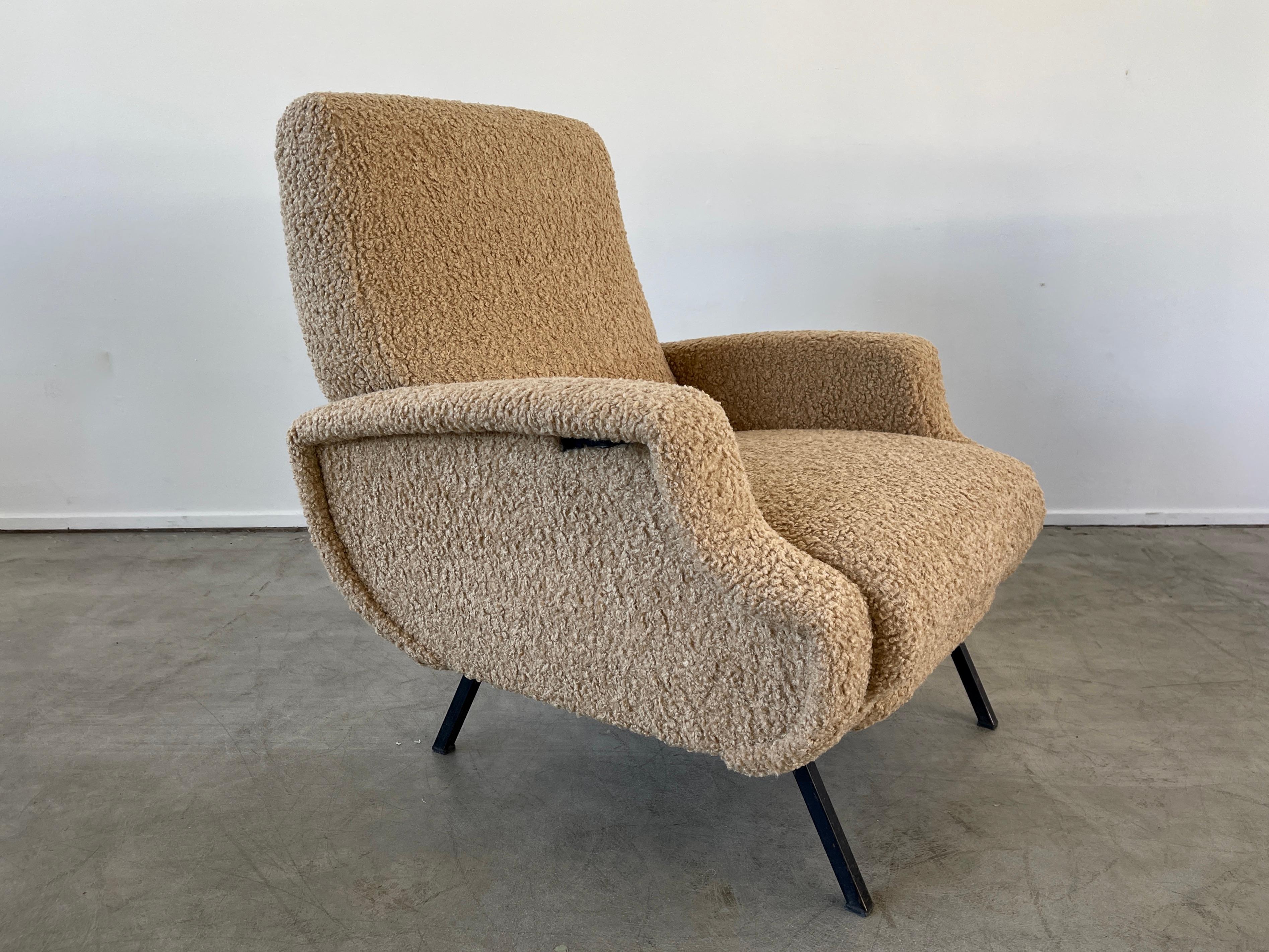 Iron Italian Reclining Lounge Chairs