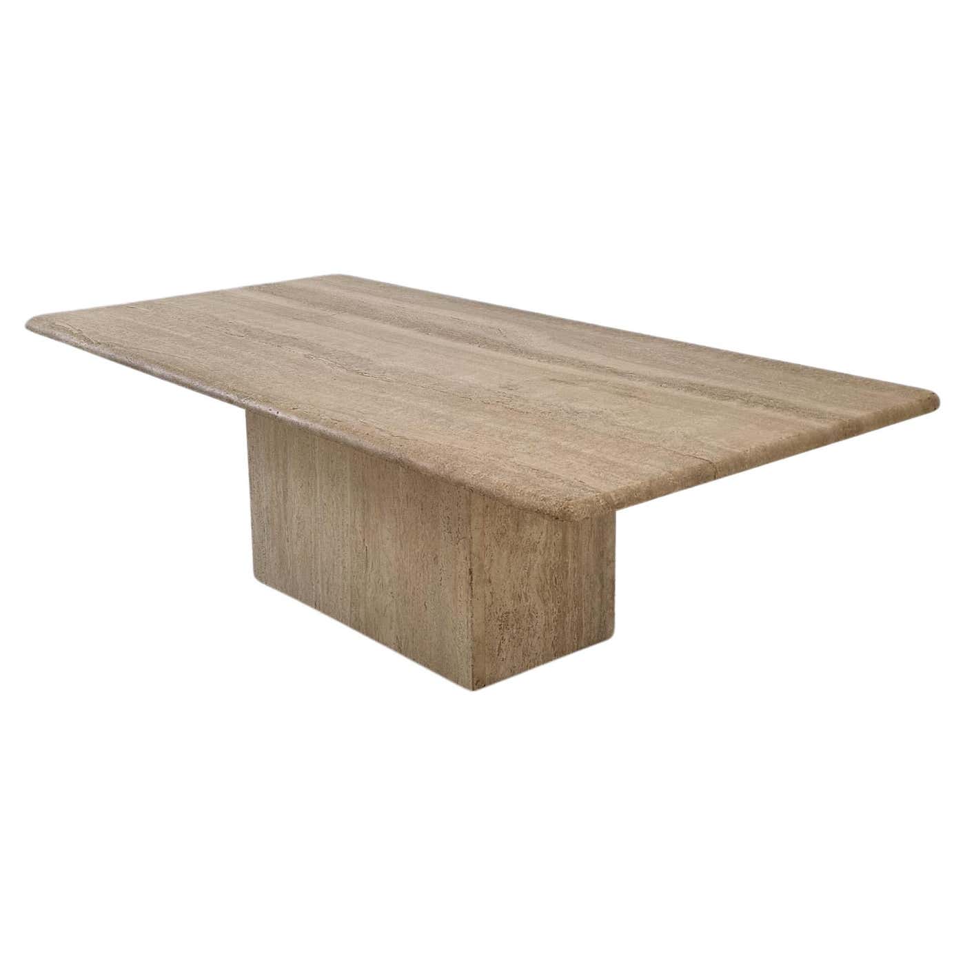 Italian Rectangle Coffee Table in Travertine, 1980s For Sale at 1stDibs ...
