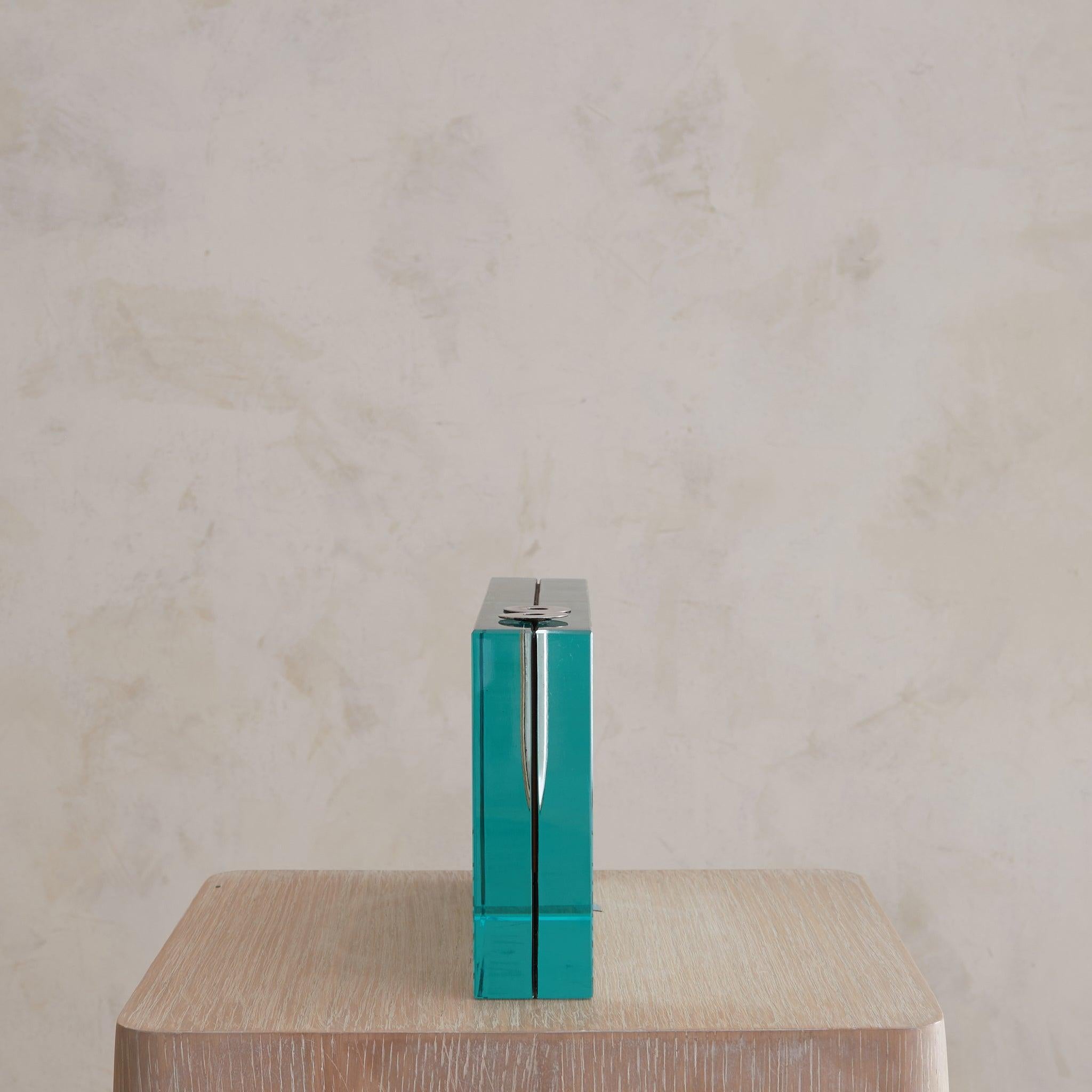 Italian Rectangular Crystal Vase by Pierangelo Gallotti & Luigi Radice, 1960s (Italienisch) im Angebot