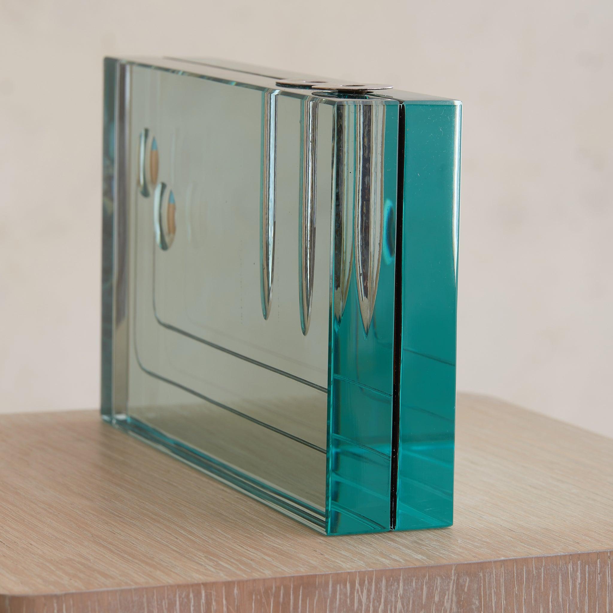 Italian Rectangular Crystal Vase by Pierangelo Gallotti & Luigi Radice, 1960s im Zustand „Gut“ im Angebot in Chicago, IL