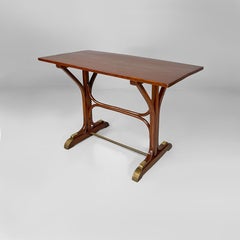 Italian rectangular dining tables in wood and brass, 1930s