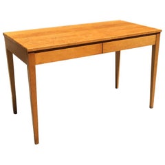 Antique Italian Rectangular Light Wood Desk, 1960
