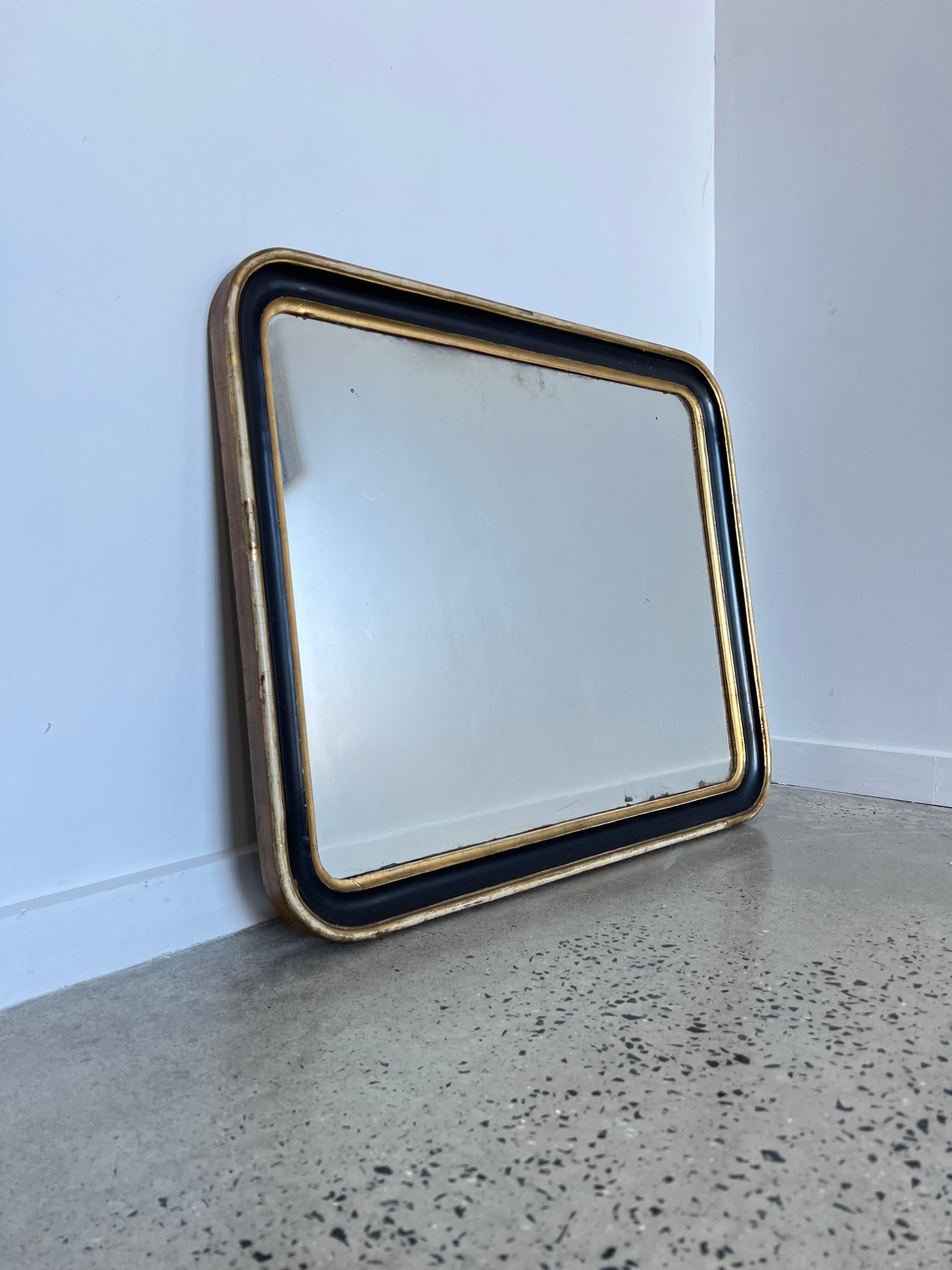Italian Rectangular Mid-Century Modern Wall Mirror In Good Condition For Sale In Byron Bay, NSW