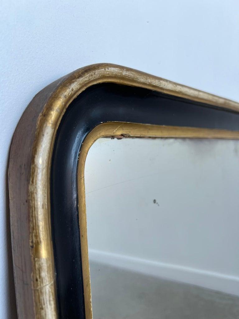 Italian Rectangular Mid-Century Modern Wall Mirror For Sale 1