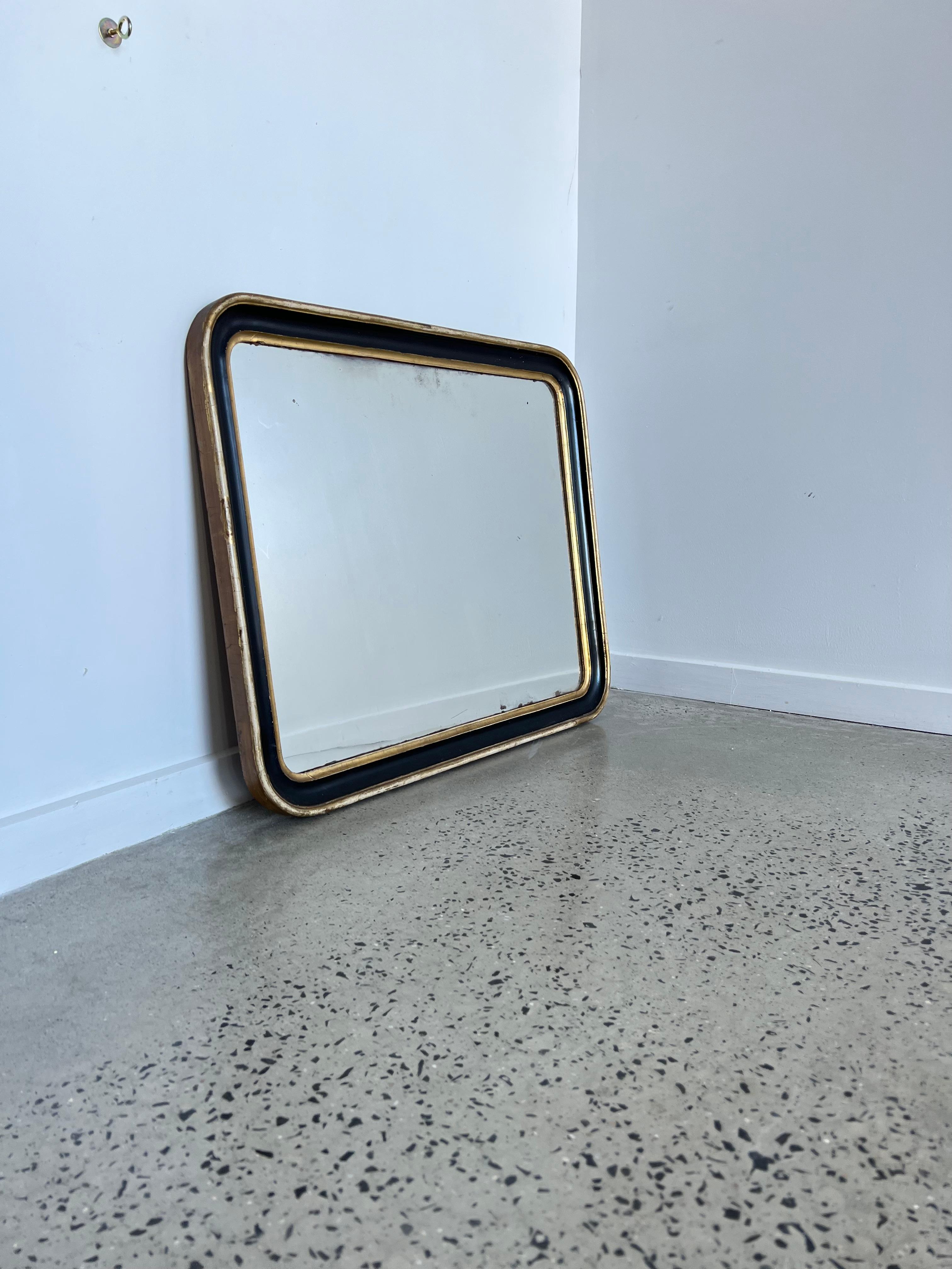 Miroir mural rectangulaire italien moderne du milieu du siècle dernier en vente 1