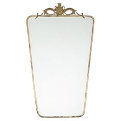 Italian, Rectangular mirror with crest detail