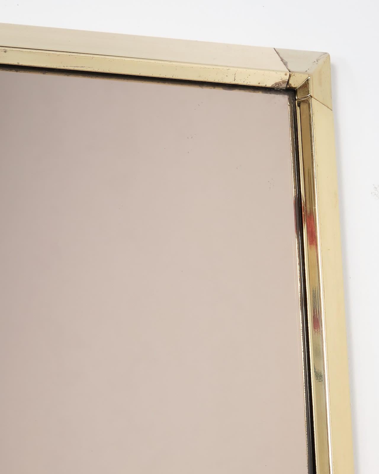 Italienisch, Rechteckiger Spiegel mit geräuchertem Glas im Angebot 1