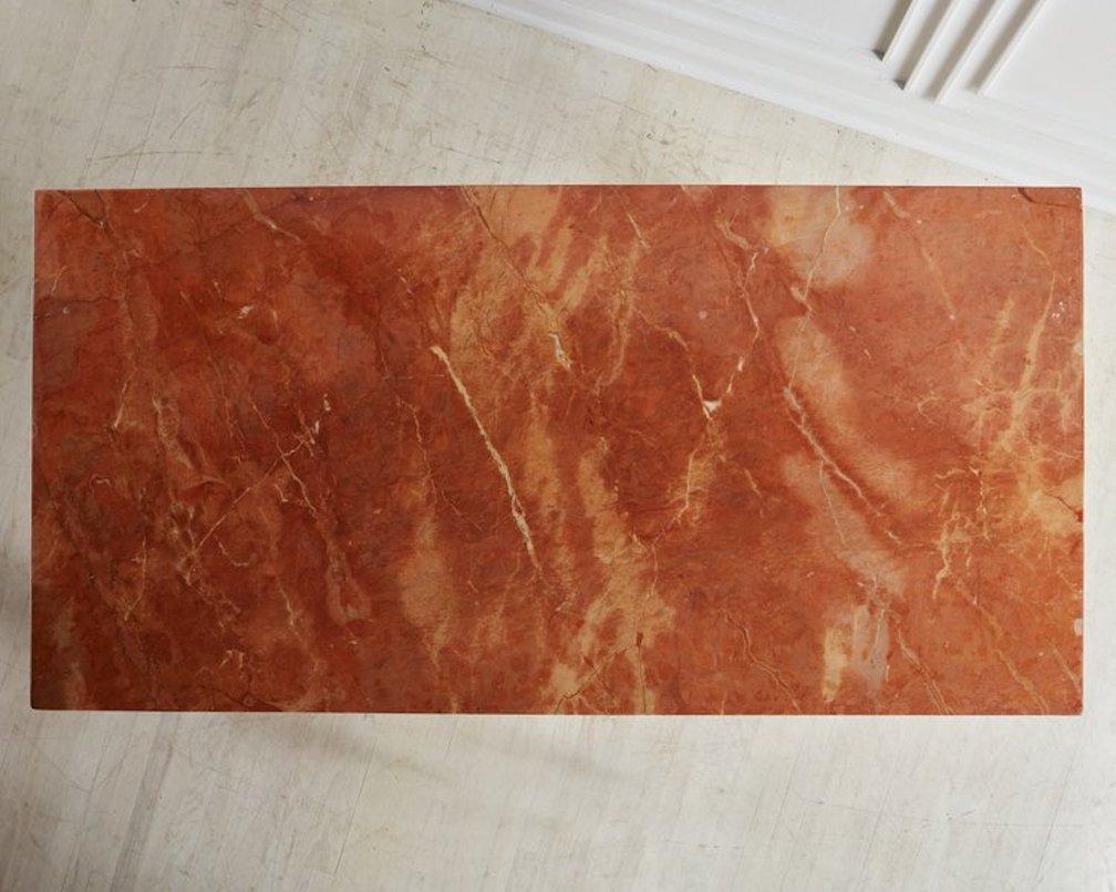 Italian Rectangular Red Verona Marble Dining Table, 20th Century 10