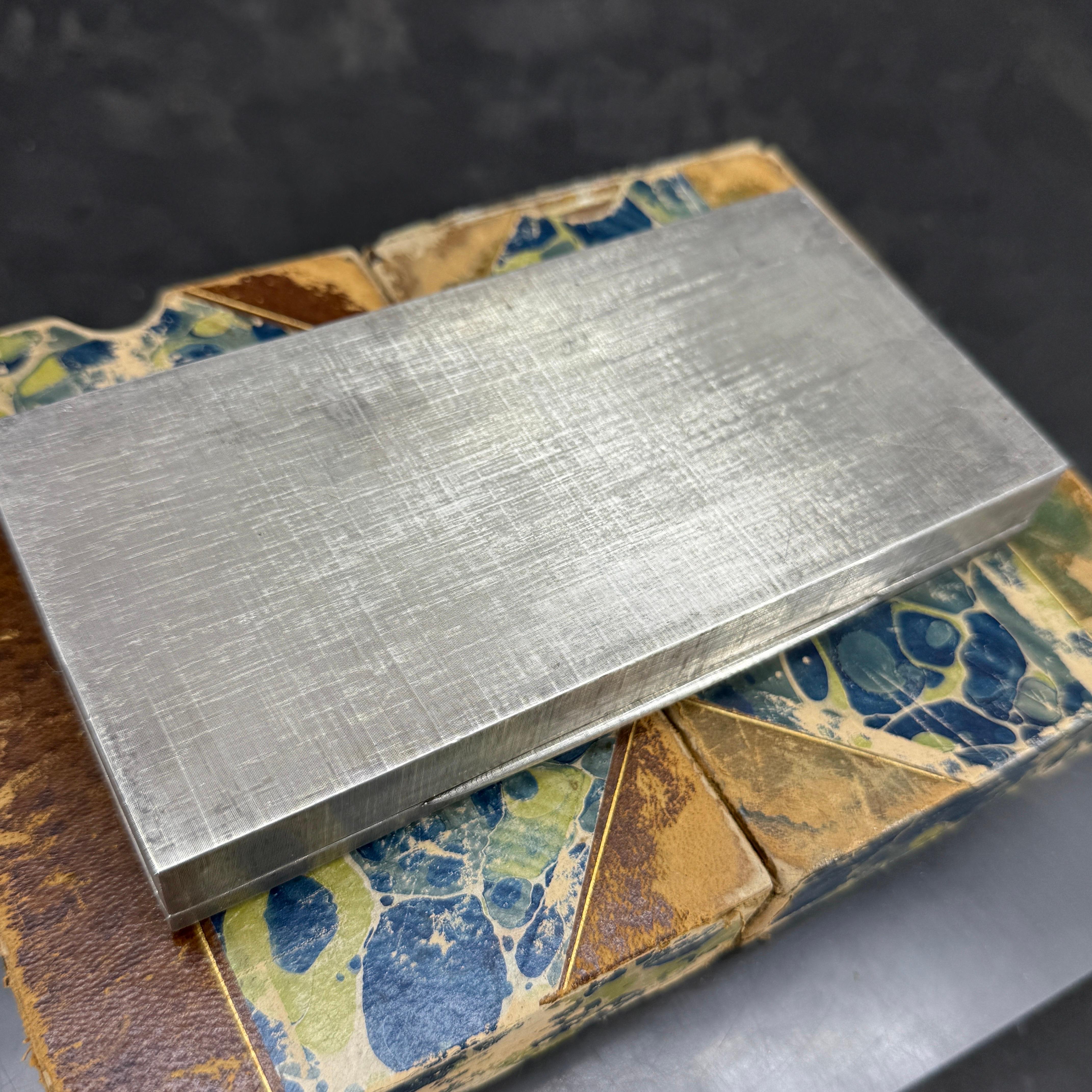 Italian Rectangular Sterling Silver Jewelry Cigarette Box For Sale 1