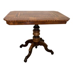 Italian Rectangular Walnut Sorrento Side Table With Marquetry Inlay